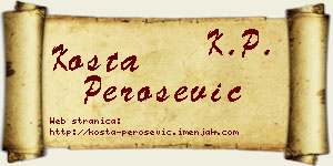 Kosta Perošević vizit kartica
